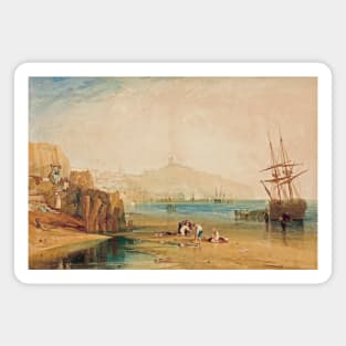 Scarborough town and castle- morning- boys catching crabs by J.M.W. Turner Magnet